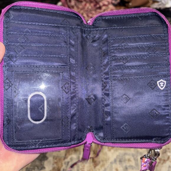 Vera Bradley Mini Hipster Crossbody Plum Crazy Pattern - Picture 6 of 7